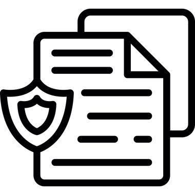 veri koruma simgesi ana hat biçiminde güvenli