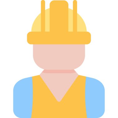 İnşaat başlığı simgesi, düz tasarım