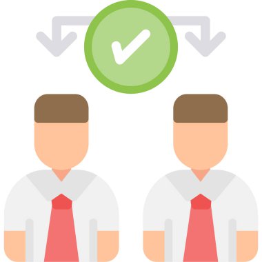 iş ve ofis düz vektör çizimi.