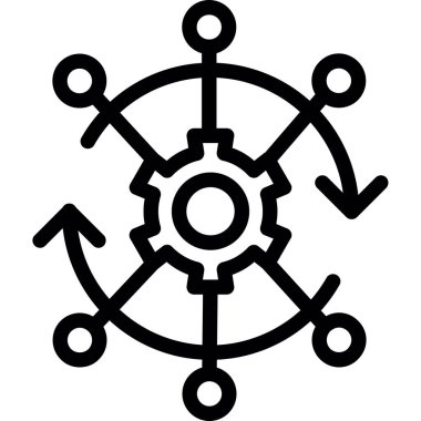 genel ağ vektör çizgisi simgesi