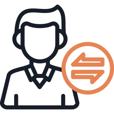 bir dizin simgesi, vektör illüstrasyonlu iş adamı