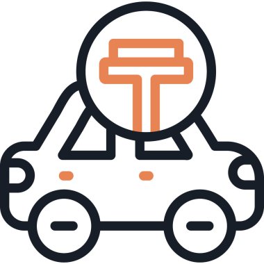 - Araba. Web simgesi basit illüstrasyon