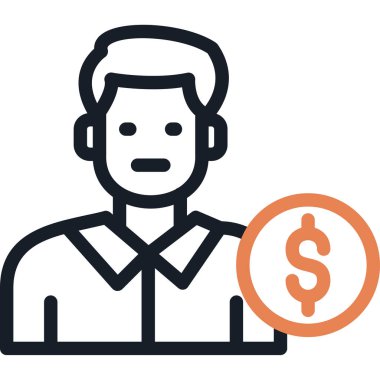 iş adamı para simgesi