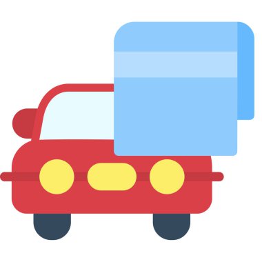 kargo aracının ikonunu yükle - taslak biçimi