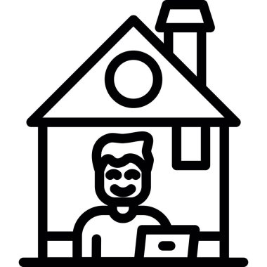 Eve. Web simgesi basit tasarım