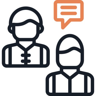 Chat vektör simgesi. Basit vektör illüstrasyonu. sohbet düz simgesi sembolü.