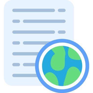 Küre. Web simgesi basit illüstrasyon