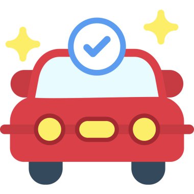 Taksi arabası simgesi, vektör illüstrasyonu