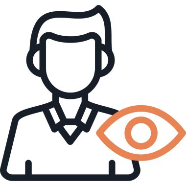 Göz simgesi vektör illüstrasyonu