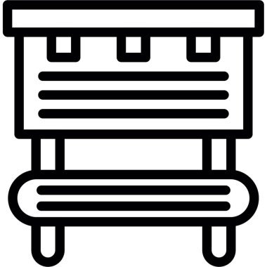 Mobilya. Web simgesi basit illüstrasyon