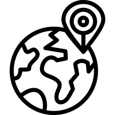 küresel küre. Web simgesi basit illüstrasyon