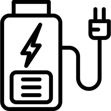 elektrik pil simgesi, vektör illüstrasyonu