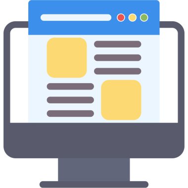 Tarayıcı web sayfası simgesi - taslak biçimi