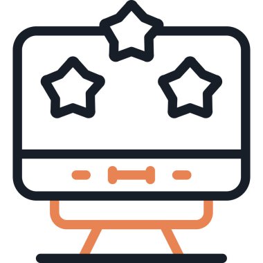 Bilgisayar. Web simgesi basit illüstrasyon