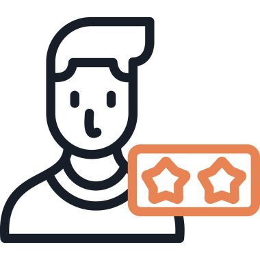 Müşteri gözden geçirme renk vektör illüstrasyonu