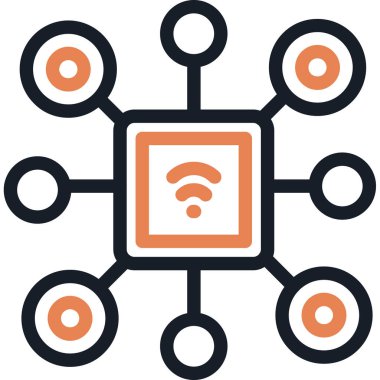 İnternet Ağı. Basit illüstrasyon