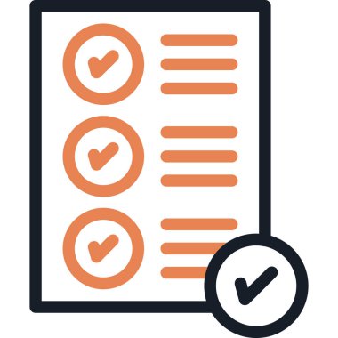 Kontrol listesi. Web simgesi basit illüstrasyon