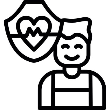 Kalp simgesi, basit vektör çizim