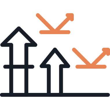 iş ve finans düz vektör simgesi.