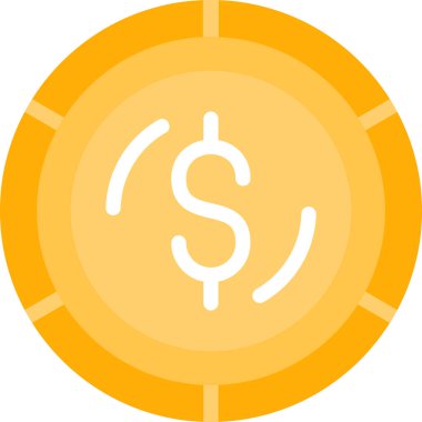 Dolar sikke vektör simgesi