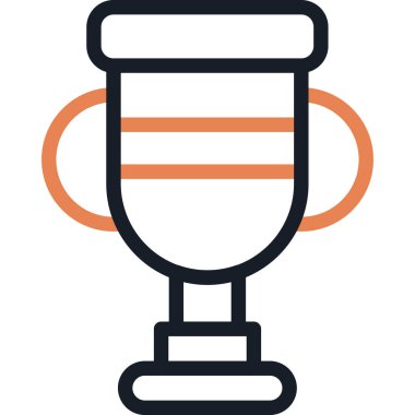 Ödül kupası simgesi doldurulmuş taslak biçiminde