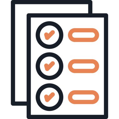 kontrol listesi simgesi vektör illüstrasyonu