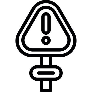 dikkat ünlem tehlike simgesi ana hat biçiminde