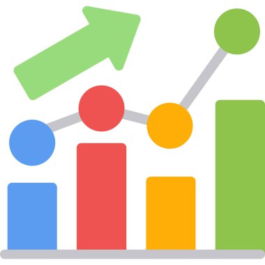 pazarlama grafiği vektör simgesi