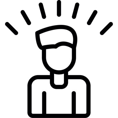 avatar adam simgesi ana hatları biçiminde