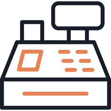 Yazar kasa. Basit resimleme