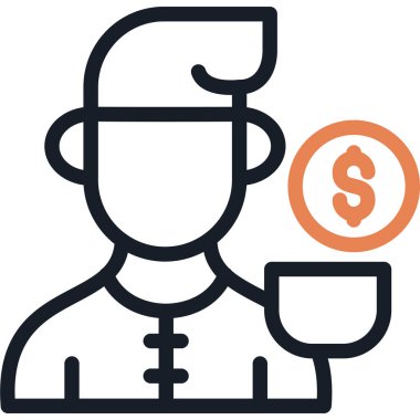 Para için. Web simgesi basit tasarım