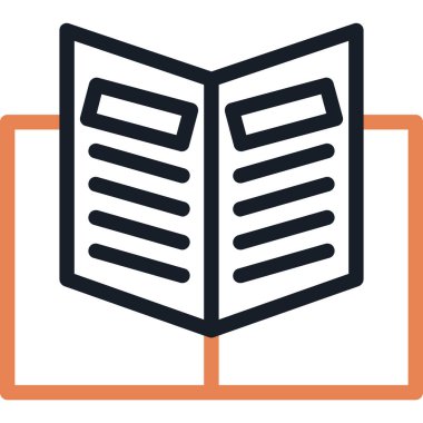 Kitap. Web simgesi basit illüstrasyon