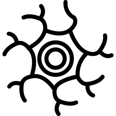 Virüs bakteri hastalığı simgesi ana hat biçiminde