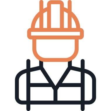 İşçi simgesi. vektör illüstrasyonu