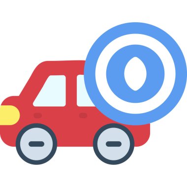 Araba lastiği. Basit illüstrasyon