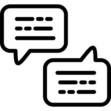 Sohbet simgesi, vektör çizimi