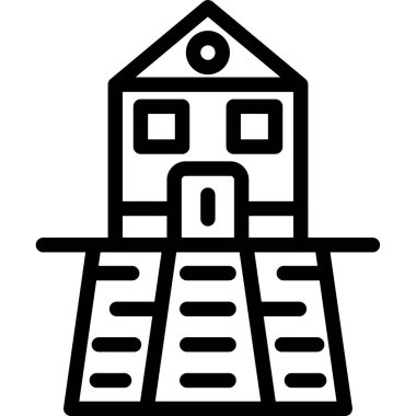 inşaat vinç simgesi ana hat biçiminde oluşturuluyor