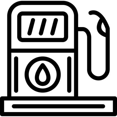 elektrik benzin istasyonu simgesi ana hat biçiminde