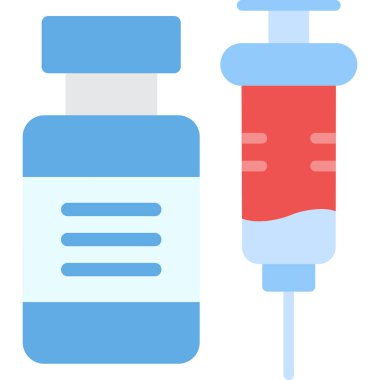 Aşı. Web simgesi basit illüstrasyon