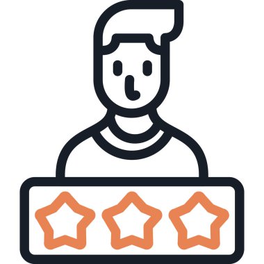 Müşteri derecesi. vektör simgesi