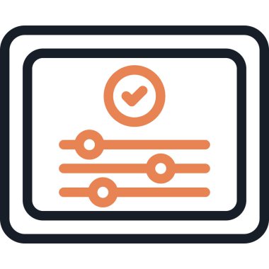 kontrol listesi simgesi, modern tasarım illüstrasyonu