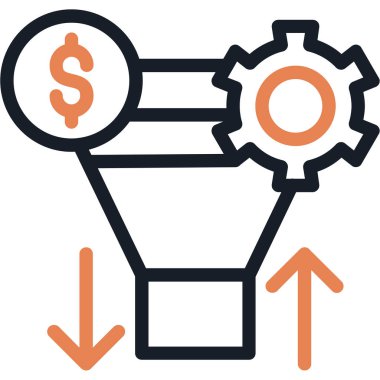 iş hunisi simgesi vektör illüstrasyonu