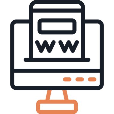 İnternet sitesi. Web simgesi basit illüstrasyon