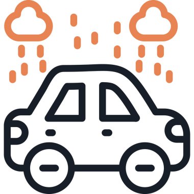 Yağmur. Web simgesi basit illüstrasyon