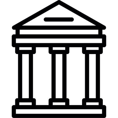 banka simgesi vektör illüstrasyonu