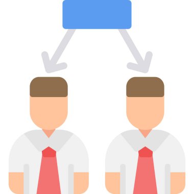 iş düz vektör simgesi