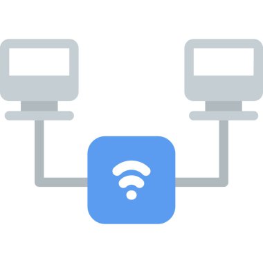 ağ bağlantısı renk çizgisi simgesi