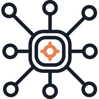 şebeke. Web simgesi basit illüstrasyon