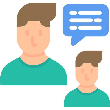 Konuş. Web simgesi basit illüstrasyon