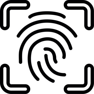 parmak izi ikonu vektör illüstrasyonu